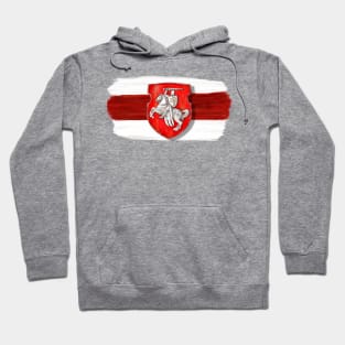 Belarus old flag and coat of arms Hoodie